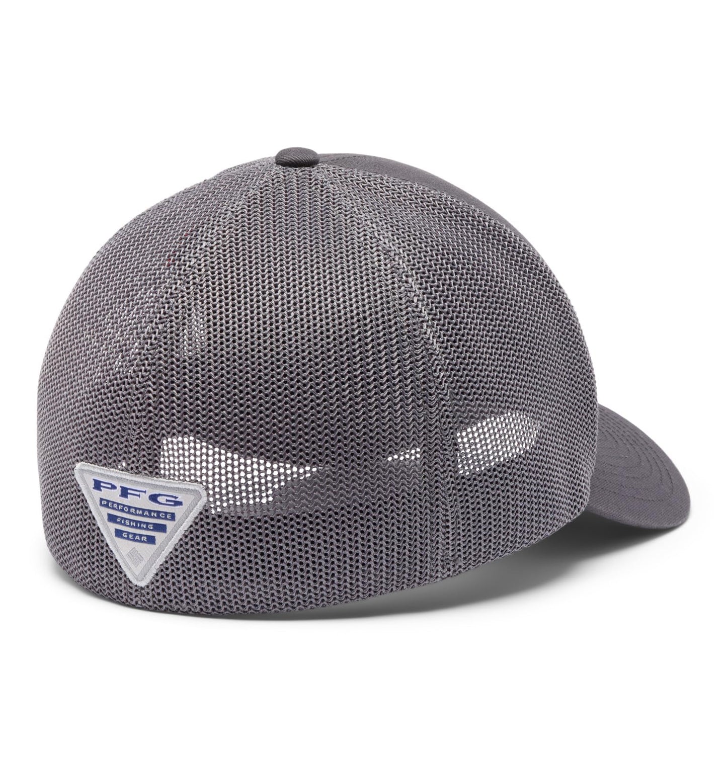 Columbia Unisex PFG Patch Mesh Ball Cap, Shark/City Grey/Redfish Shine, Large/X-Large