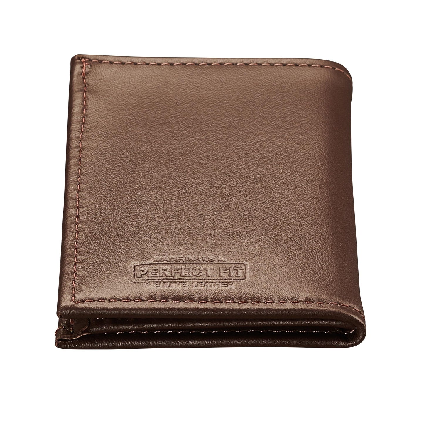Perfect Fit Shield Wallets NYPD Patrol Officer Leather Hidden Badge Wallet/Badge & ID Case (Cutout PF 145), Brown, Hidden Badge Bi-fold Wallet (Brown)