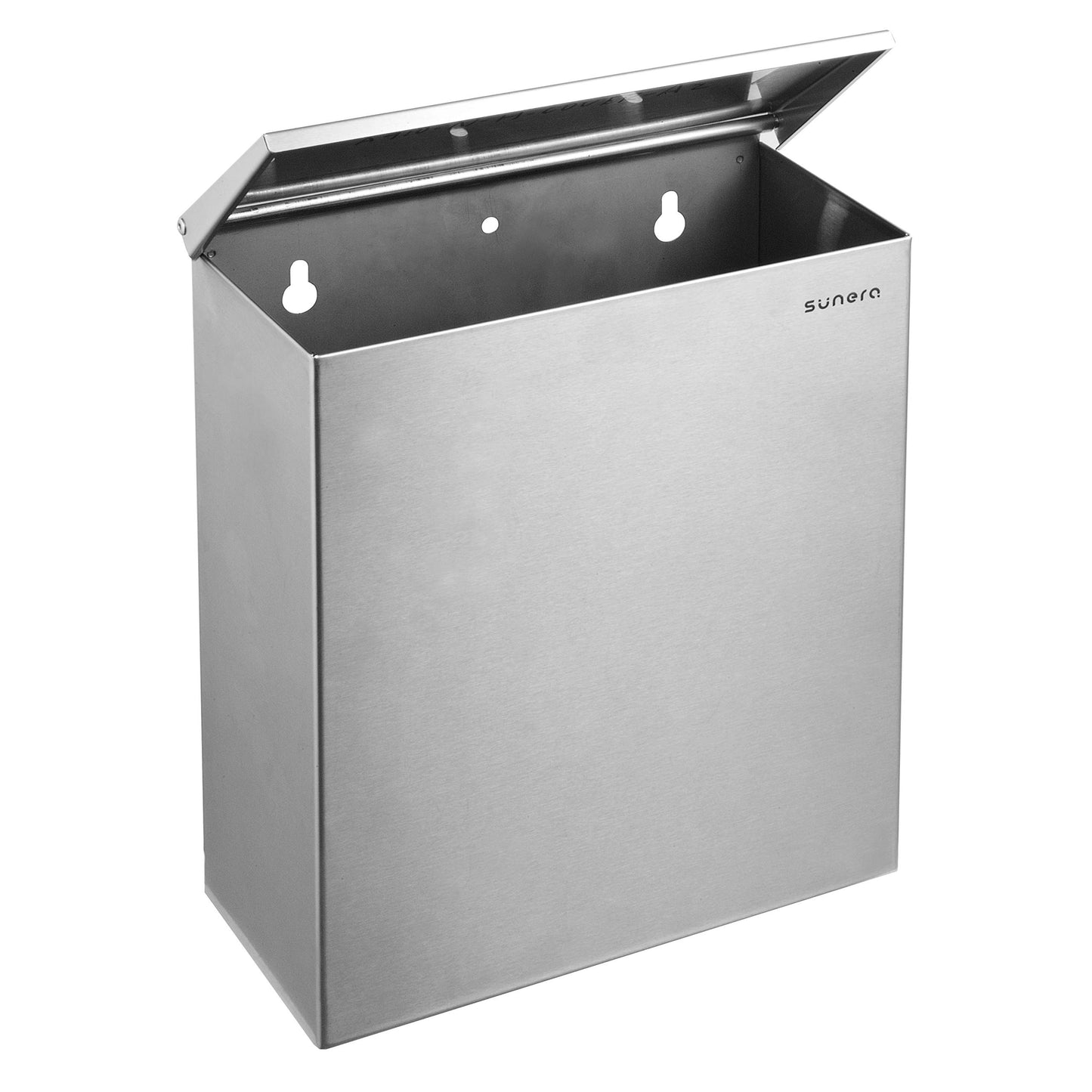 Sunera Sanitary Napkin Disposal Receptacle, 304 Stainless Steel Wall-Mounted Feminine Hygiene Waste Bin for Restroom, Bottom Lock Opening Design