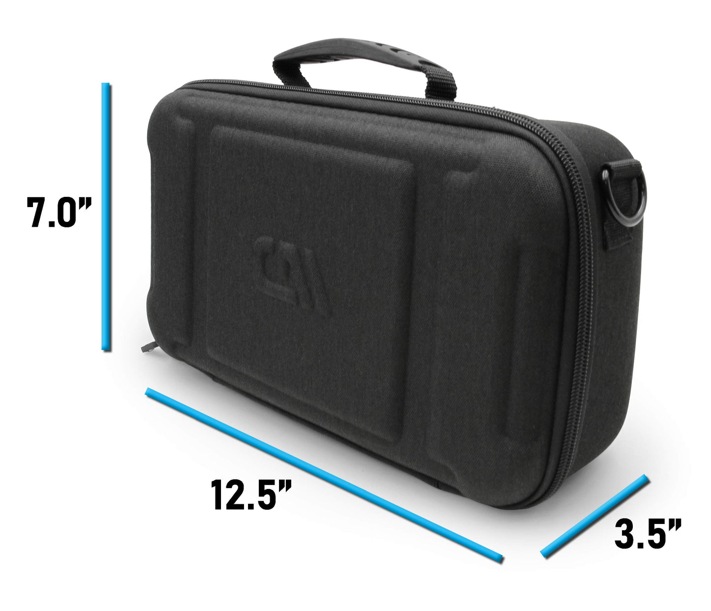 CASEMATIX Two Wireless Microphone Case Compatible with Wireless Mic System Handheld Microphones Sennhesier, Shure and More, Dual Mic Bag with Shoulder Strap and Hard Shell Exterior