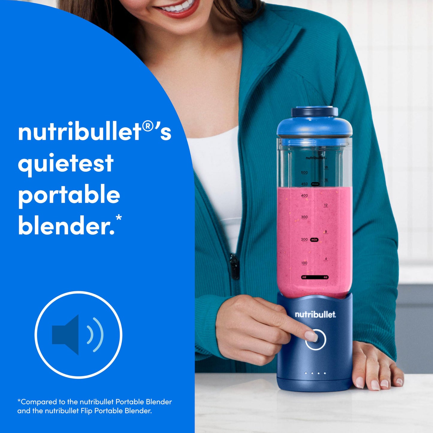 nutribullet Flex portable blender NBPB50200BBC, Sapphire Blue