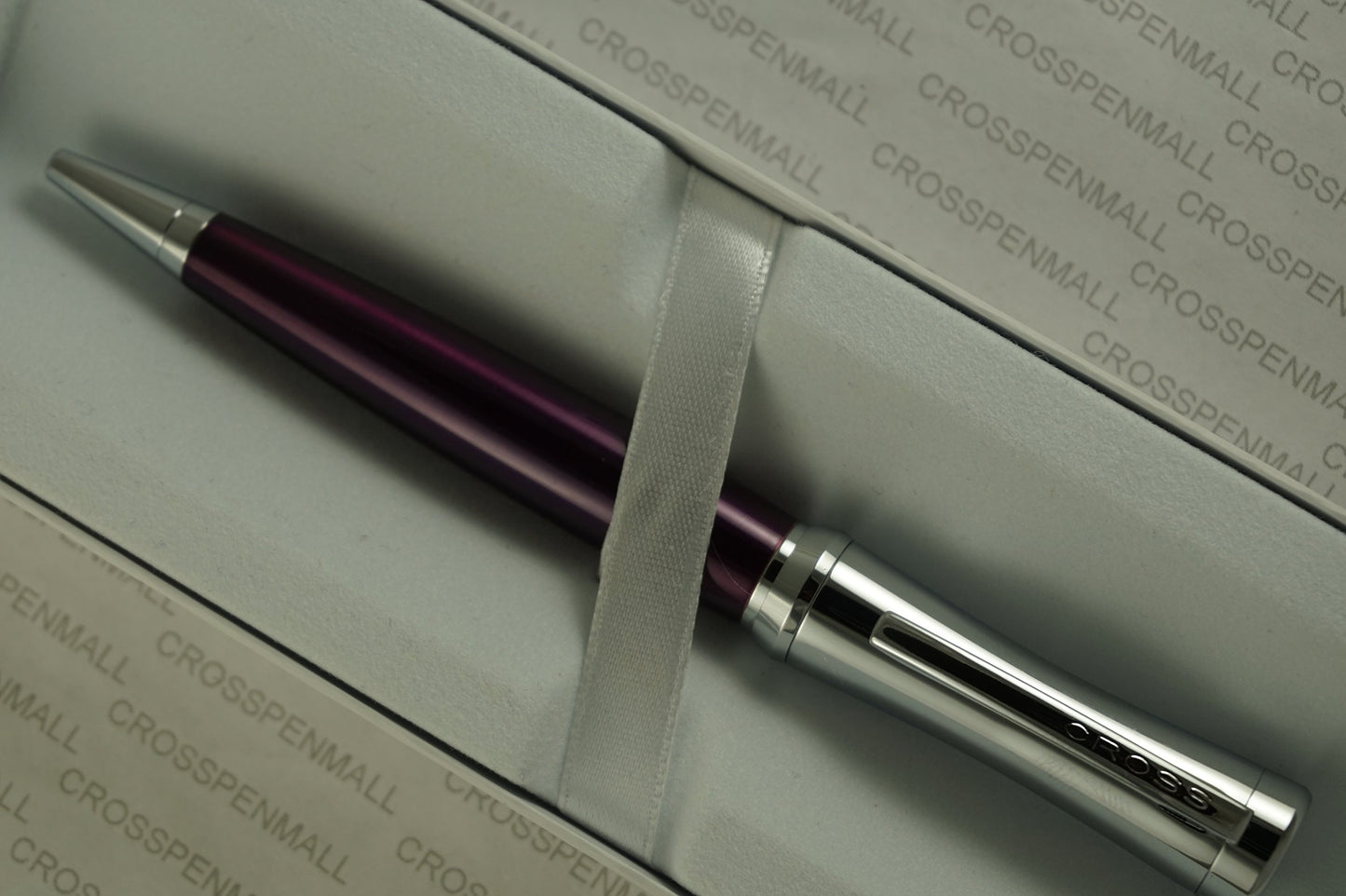 Cross Parasol Curves with Polished Chrome Appointments and Tender Purple Barrel Ballpoint Pen