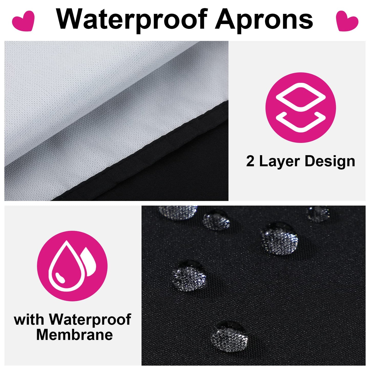 Mepase 4 Pieces Nail Tech Aprons with Pockets Funny Quotes Apron for Nail Technician Manicurists Art Supplies for Salons Cosmetology Smock