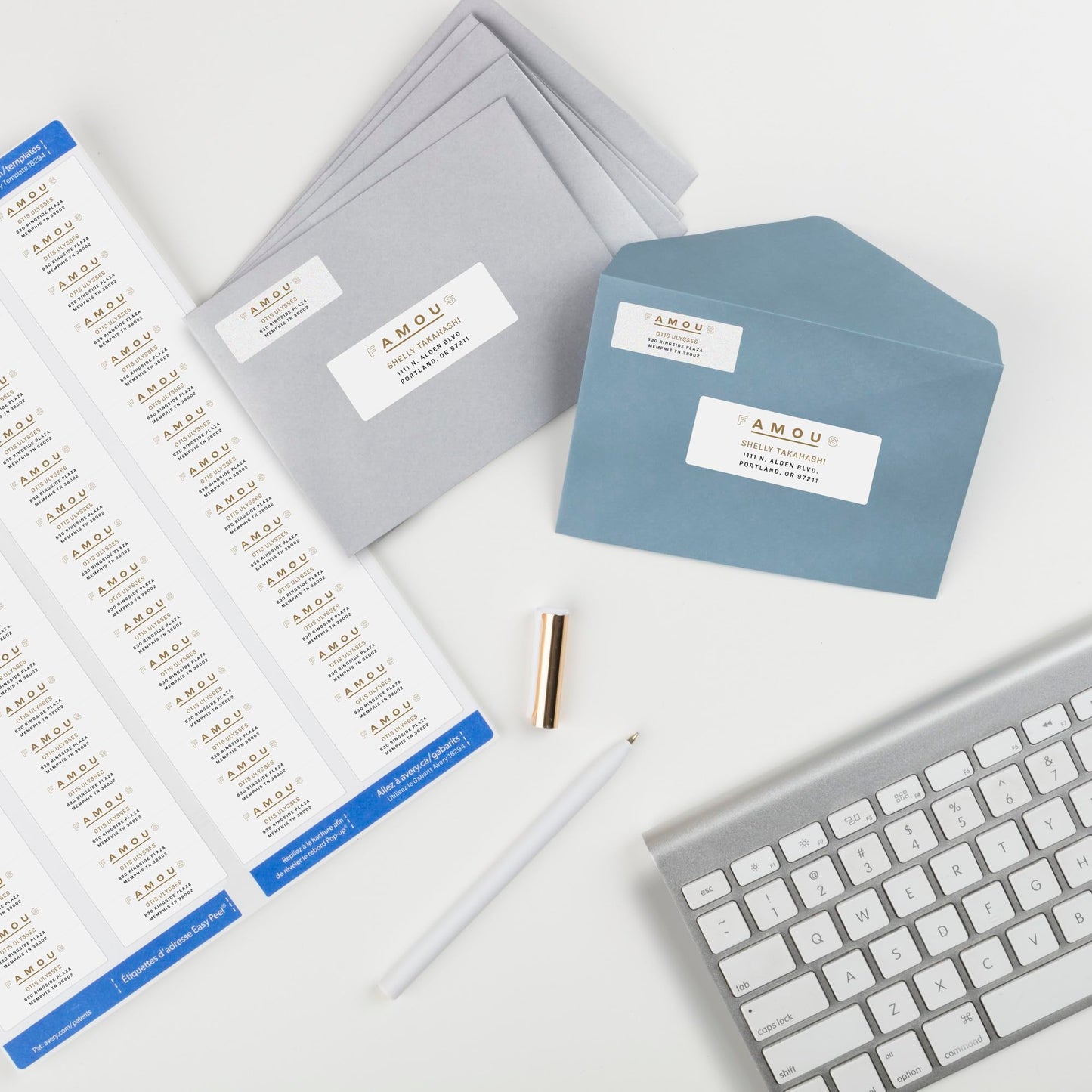 Avery Return Address Labels,Laser & Inkjet Printers,600 Labels,2/3 x 1-3/4,Permanent Adhesive, 5 Packs (18294)