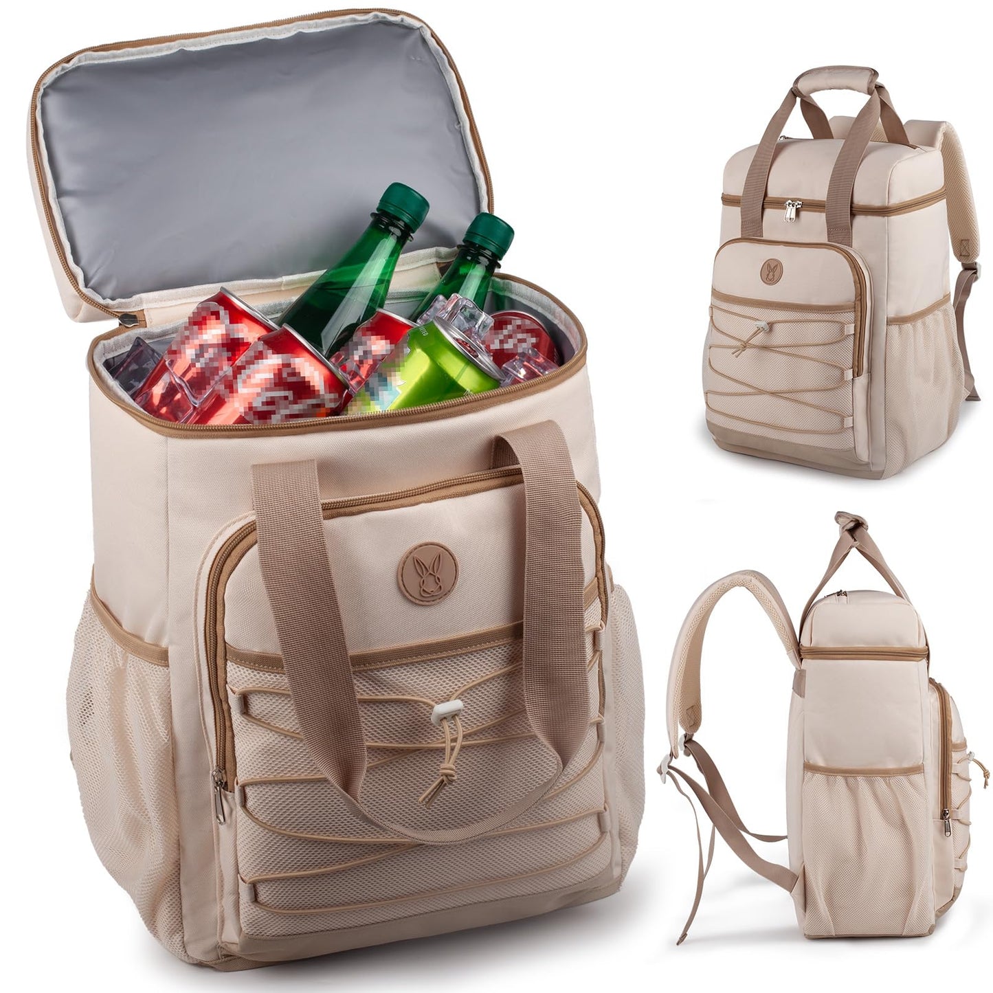 Cooler Backpack with Padded Top Handle,Lightweight Back Pack Coolers Insulated Leak Proof,Large Capacity Ice Chest for Women Men Beach Camping Picnic Fishing Hiking