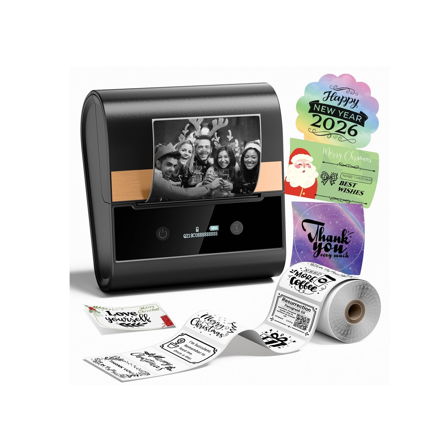 Phomemo Label Maker Machine with Tape,2025 Upgrade M260 Bluethooth Label Printer, 3 Inch Portable Thermal Printer for Small Business, Home,Address,Office Organization,Sticker Printer for Phone & PC