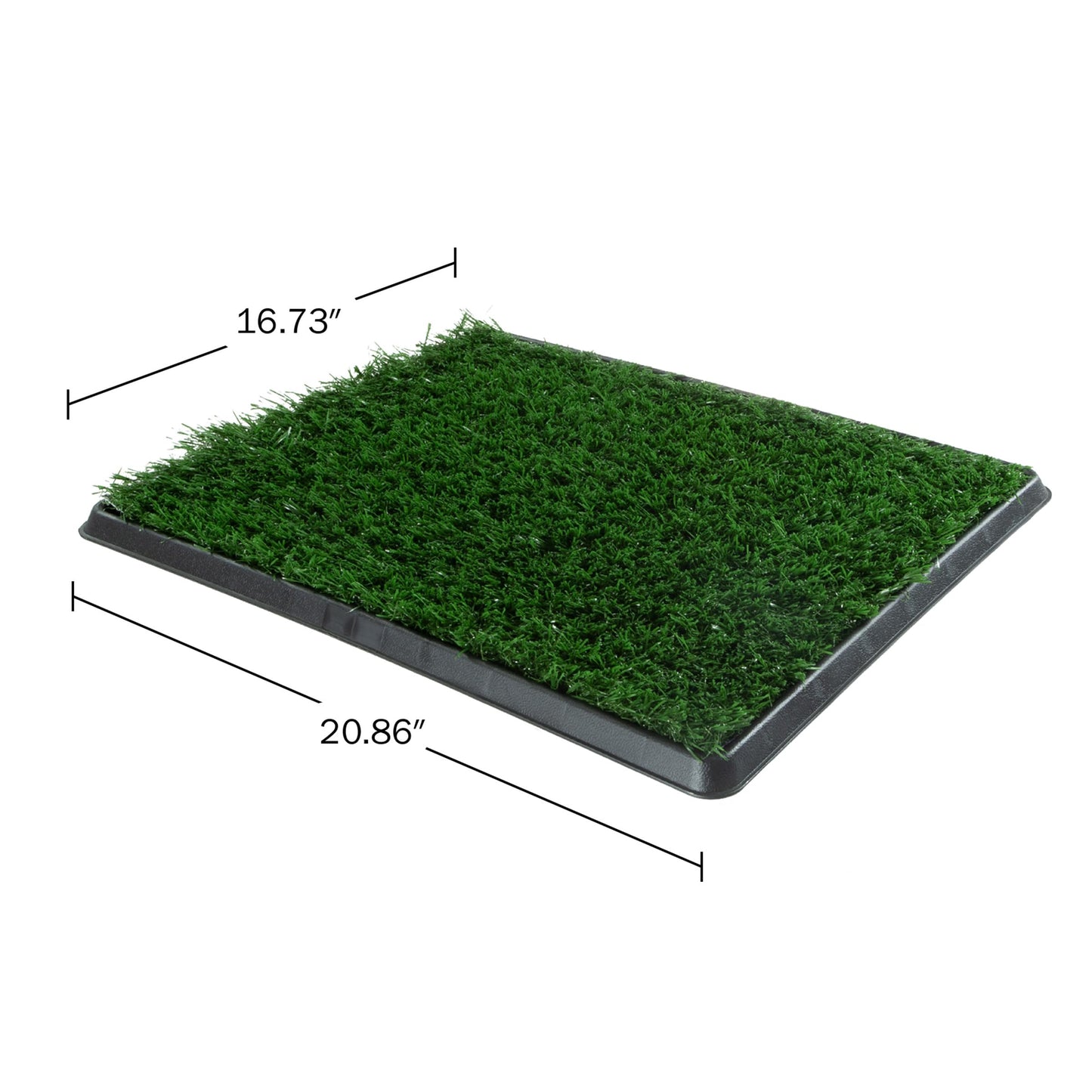 Artificial Grass Puppy Pee Pad for Dogs and Small Pets - 16x20 Reusable 3-Layer Training Potty Pad with Tray - Dog Housebreaking Supplies by PETMAKER