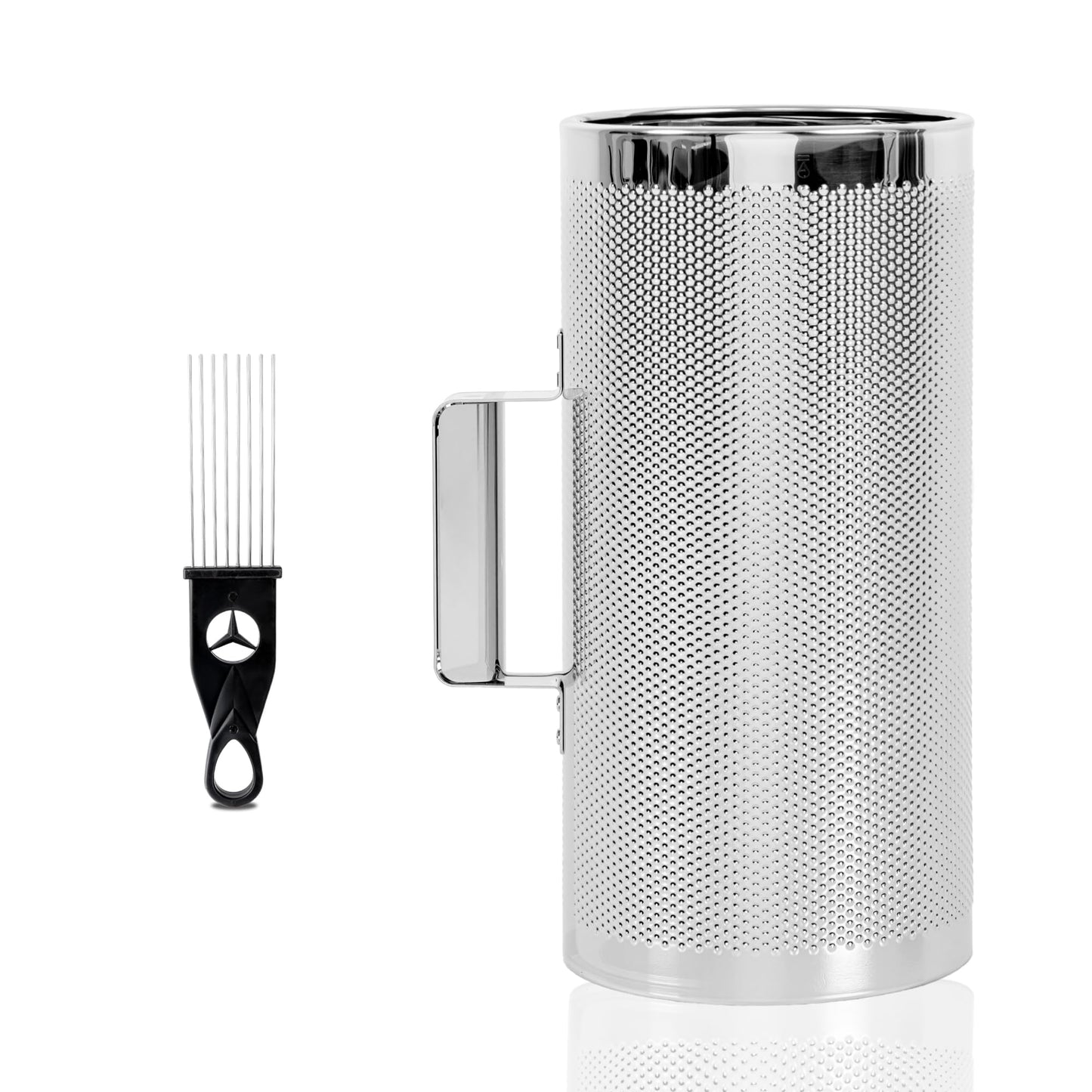 YAYUZEST Guiro Shaker Stainless Steel Percussion Guiro Musical Instruments with Scraper (6" x 12")