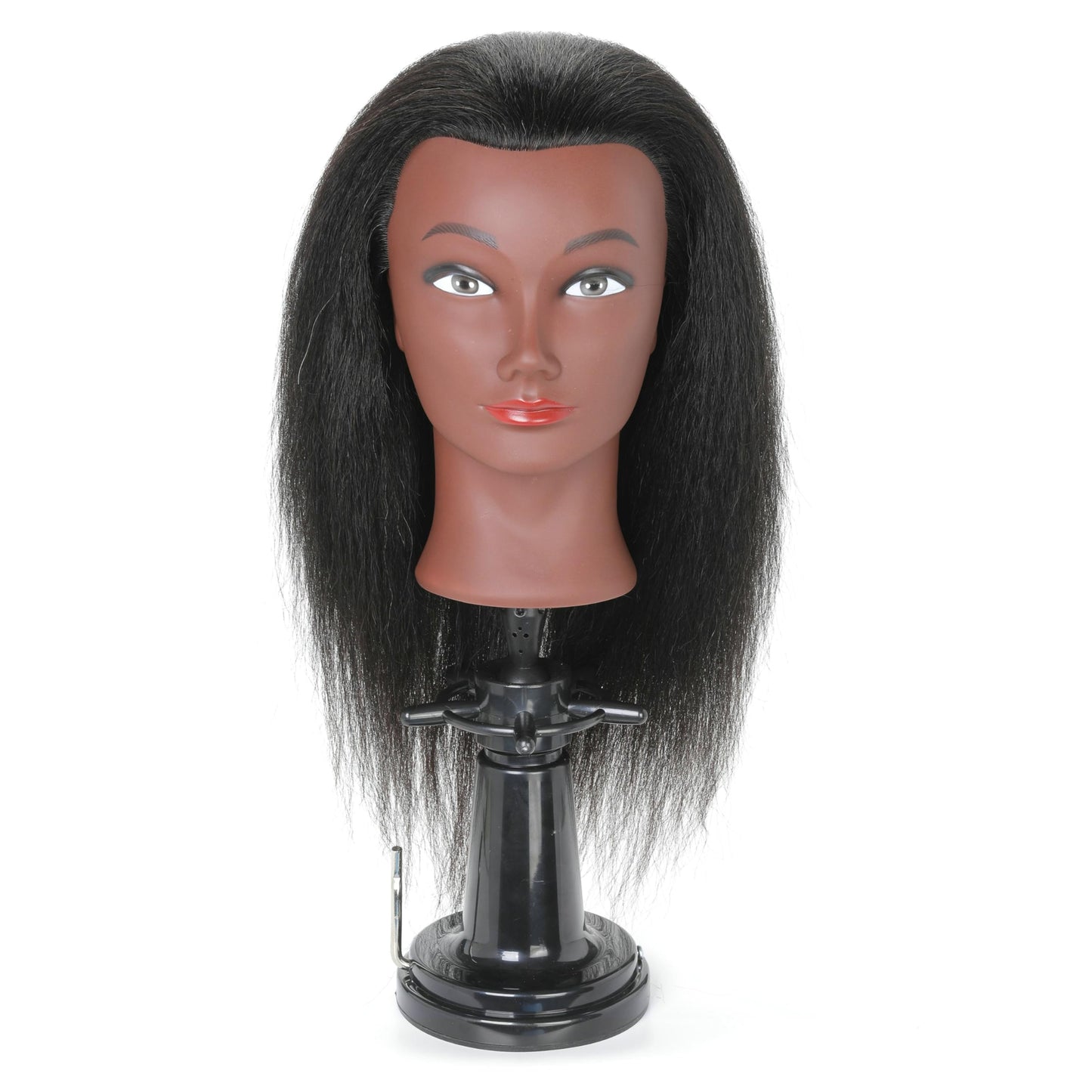 FUTAI Real 100% Human Hair Mannequin Head with Table Clamp Stand for Hairdresser Practice Manikin Cosmetology Doll Training Head Braiding Styling Curling Cutting Updos Display