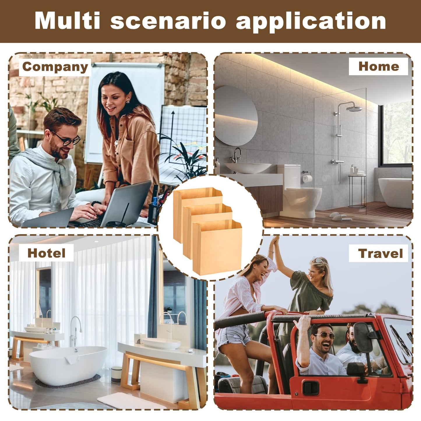 400 PCS 7.510in Feminine Hygiene Liner Bags by Commercial Kraft - Waxed Paper Bags