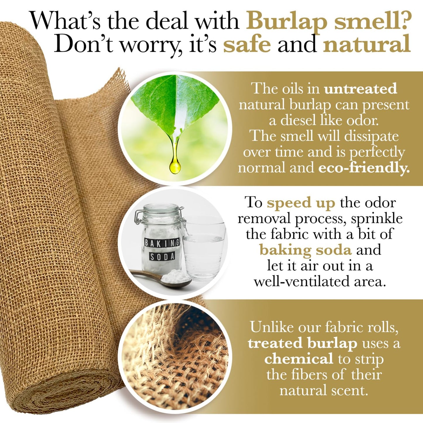 Burloptuous 60" x 16 Feet Gardening Burlap Fabric Roll - Tree Wrap, Weed Barrier, Erosion Control, Aisle Runner, Multipurpose Natural Fabric, High Density Jute Fiber Material