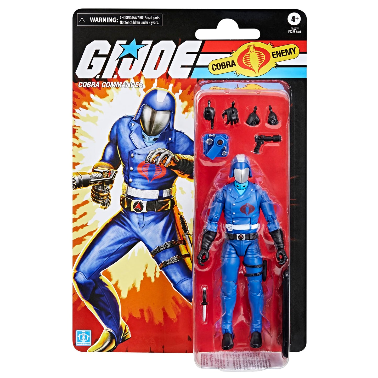 G.I. Joe Classified Series Retro Cardback Cobra Commander, Collectible 6 Inch Action Figure with 8 Accessories
