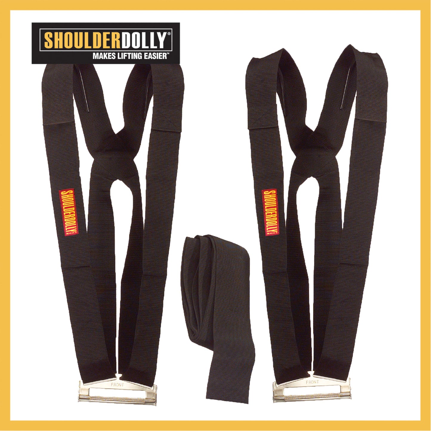 SHOULDER DOLLY Moving Straps - Lifting Strap for 2 Movers - Move, Lift, Carry, And Secure Furniture, Appliances, Heavy, Bulky Objects Safely, Efficiently, More Easily Like The Pros - Essential Moving Supplies - LD1000