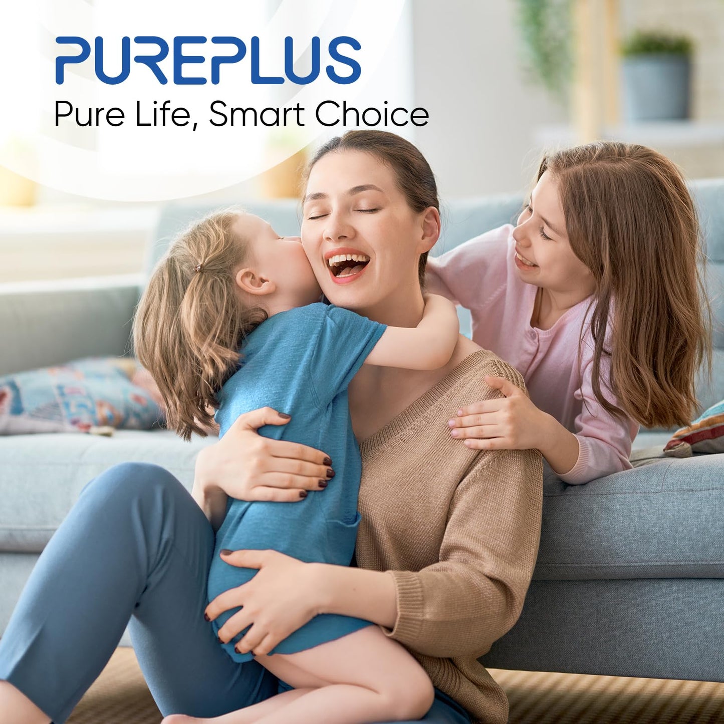 PUREPLUS 5 Micron 10" x 4.5" FXHTC Whole House Big Blue Sediment and Carbon Water Filter Replacement Cartridge for GE GXWH40L, GXWH35F, GNWH38S, Culligan RFC-BBSA, WRC25HD, RFC-BB, PP10BB-CC,3Pack