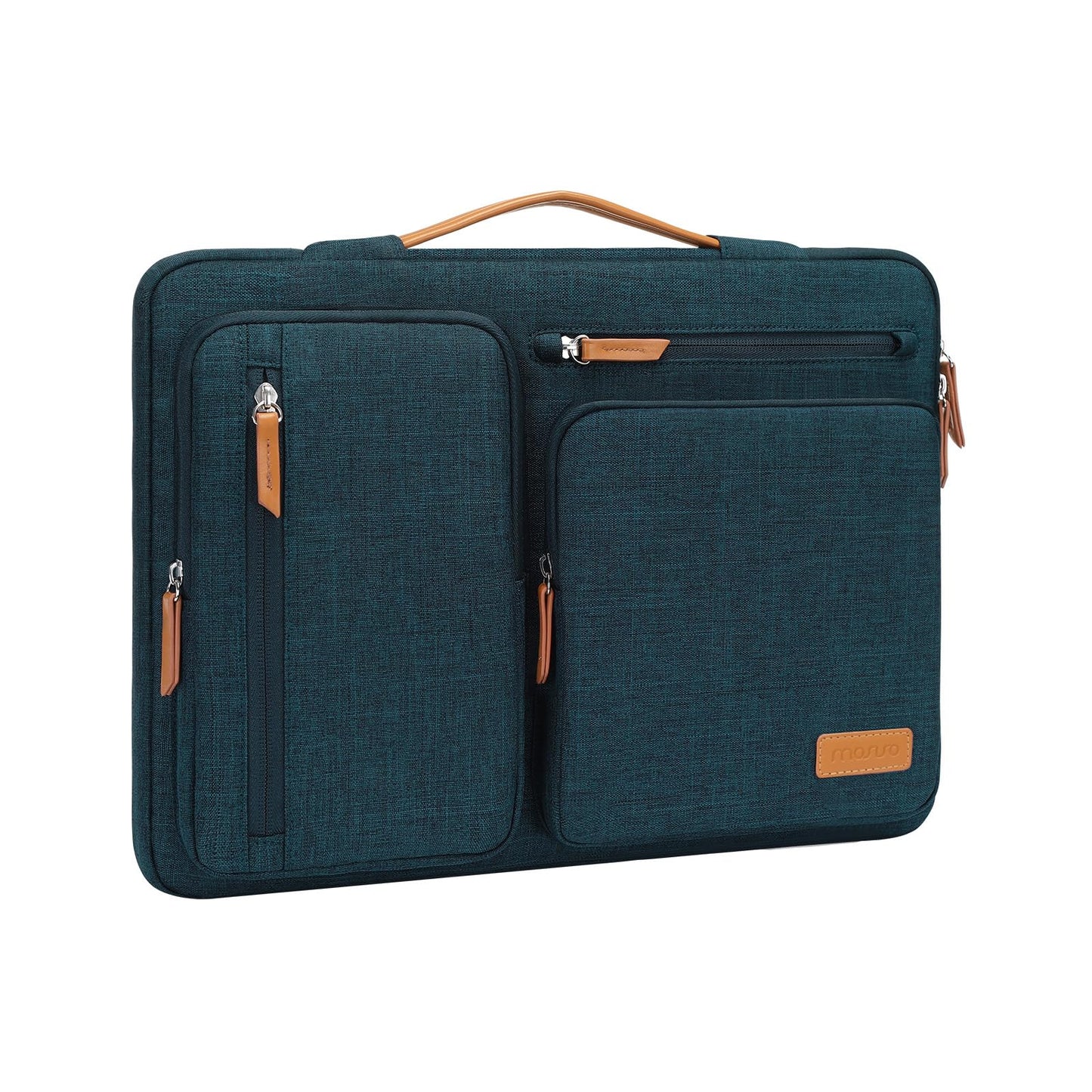 MOSISO 360 Protective Laptop Case 17.3 inch, 17-17.3 inch Laptop Sleeve Compatible with Dell, HP, Lenovo, Asus, Acer, Alienware, Side Open Carrying Case with 4 Zipper Pockets&Handle, Teal Green