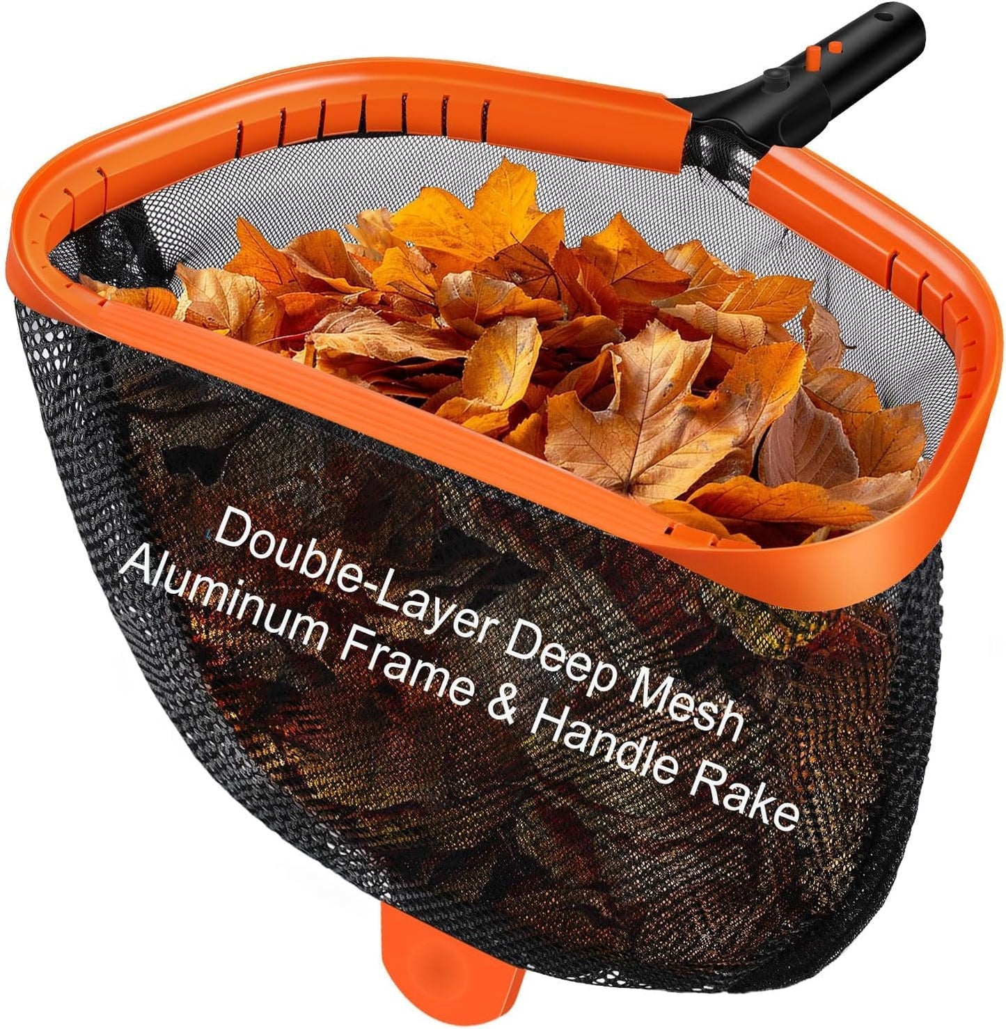 52CM Extra-Large Pool Net, Pool Skimmer Net with Double-Layer Netting Bag, Aluminum Frame, Deep Nylon Large Capacity Pool Cleaning Net, Leaf Skimmer Rake for Above Ground & In-ground Pools (No Pole)