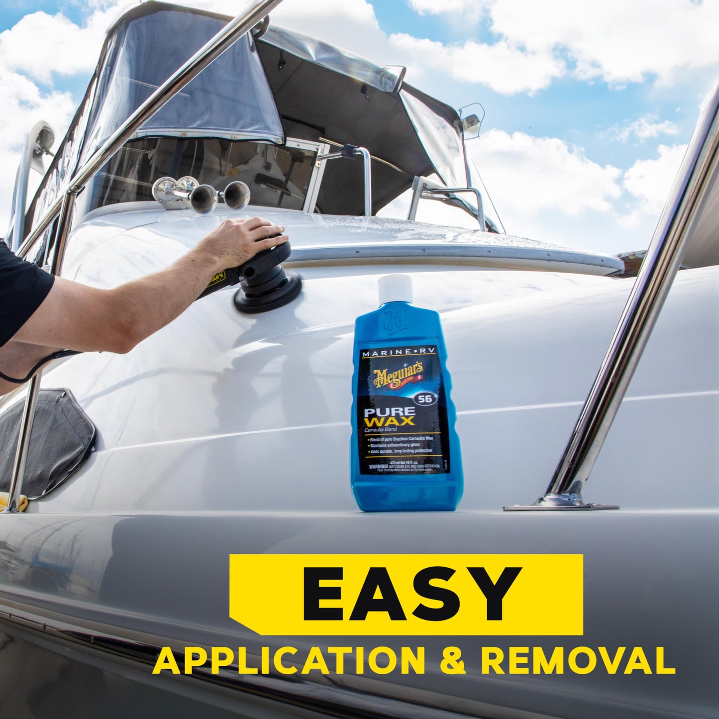 Meguiar’s 5616 Marine/RV Pure Wax Carnauba Blend, 16 Fluid Ounces
