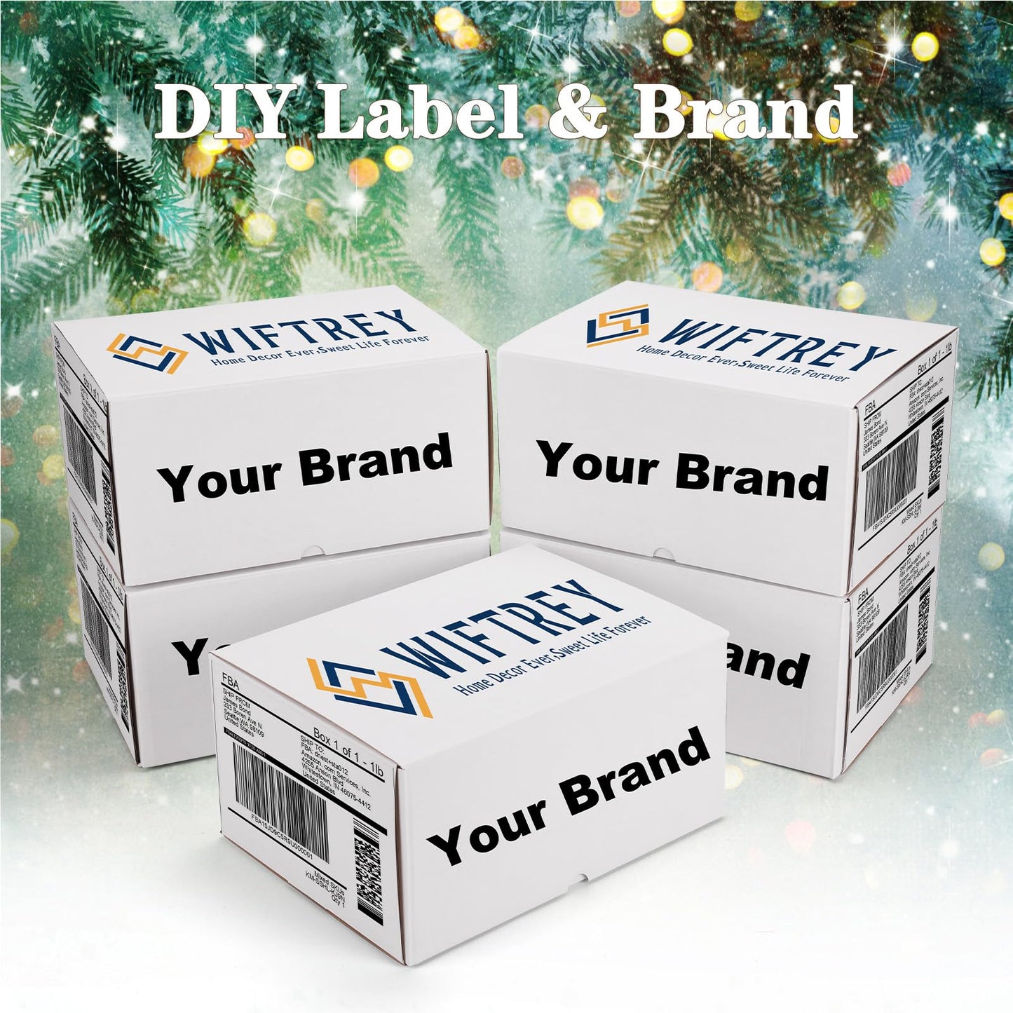 WIFTREY 12x9x6 inches White Shipping Boxes pack of 15, Corrugated Cardboard Boxes 12 x 9 x 6 for Packaging Small Business, Moving, Mailing