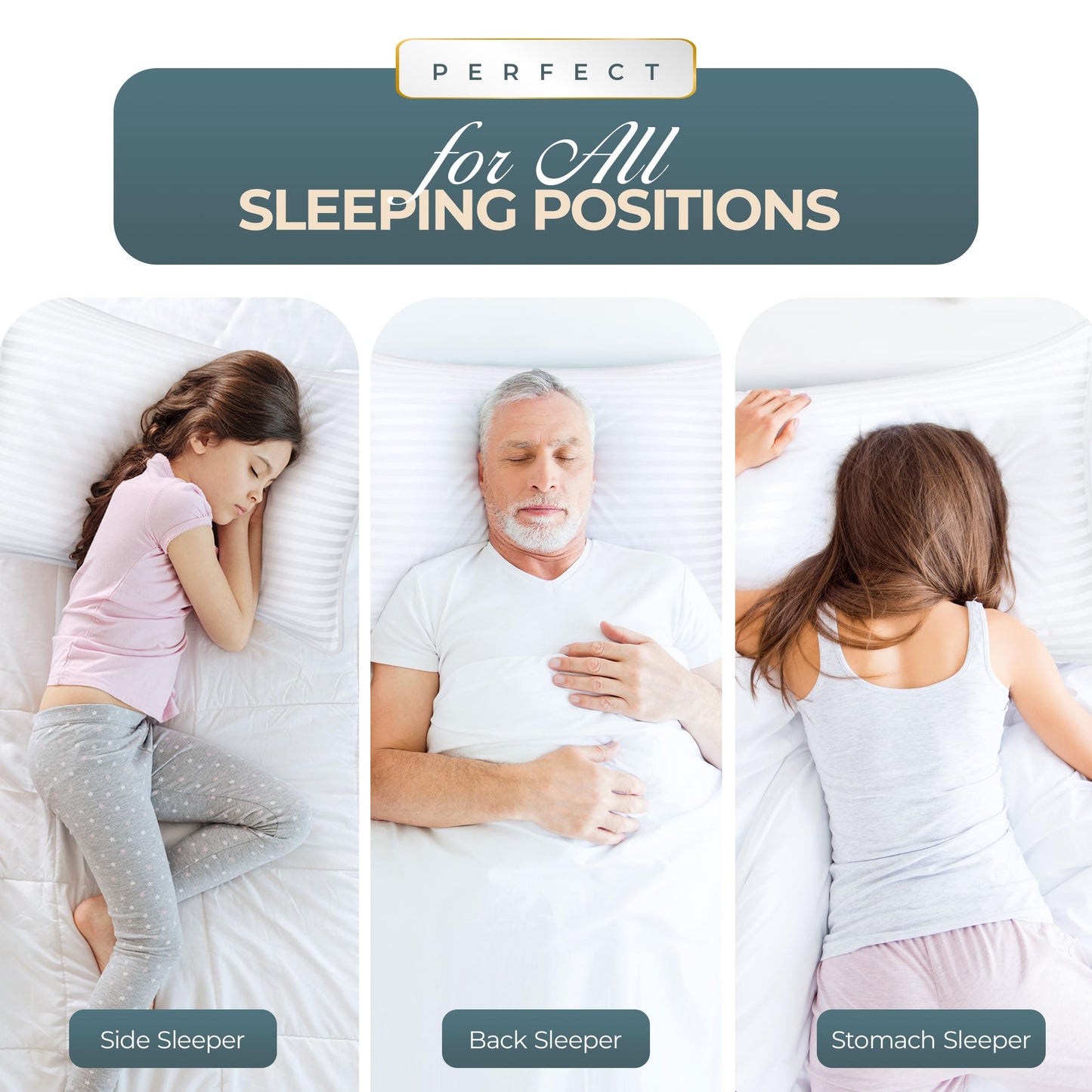 Utopia Bedding Pillows Queen Size 2 Pack – Soft, Supportive Hotel Quality Bed Pillow, Down Alternative Cooling Pillow for Side, Back or Stomach Sleepers, Premium Queen Pillows