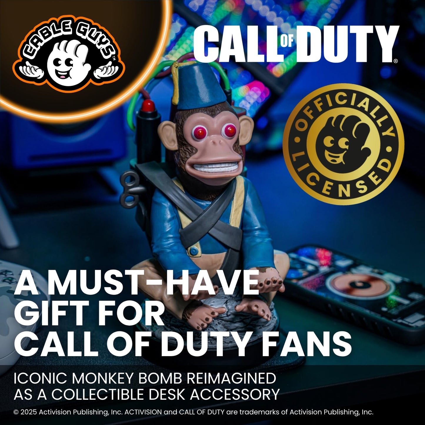 Cable Guys - Activision Call of Duty (Black Ops Cold War) Monkey Bomb Controller and Phone Holder (PS4/)