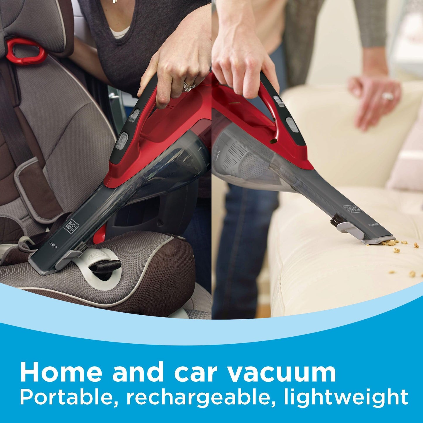 BLACK+DECKER Dustbuster Handheld Vacuum, Cordless, Chili Red (HLVA320J26)