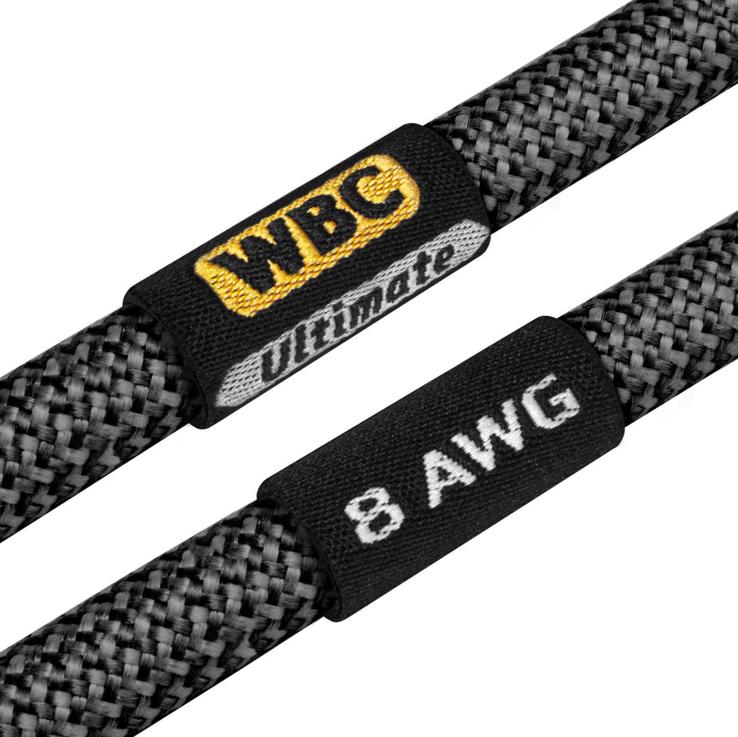 WORLDS BEST CABLES 4 Units - 8 Inch Ultimate - 8 AWG - Ultra-Pure OFC - Premium Audiophile HiFi Speaker Jumper Cables with Eminence Gold Banana & Spade Plugs & Carbon Tweed Jacket
