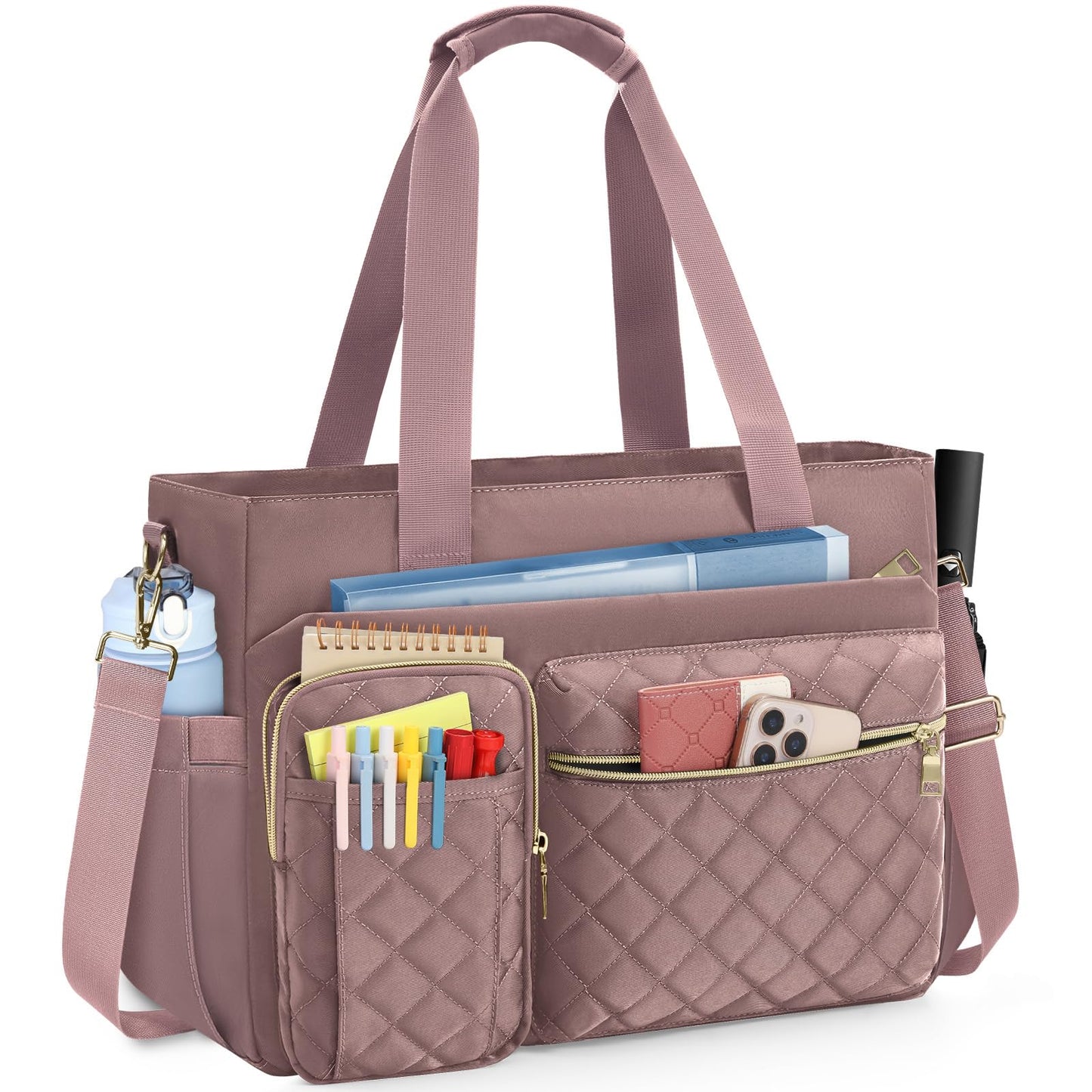 SDYSM Teacher Tote Bag for Women 15.6 inch Laptop Bag Work Bags Nurse Tote Professional Computer Messenger Shoulder Bags Laptop Briefcase for Office, College, Nursing