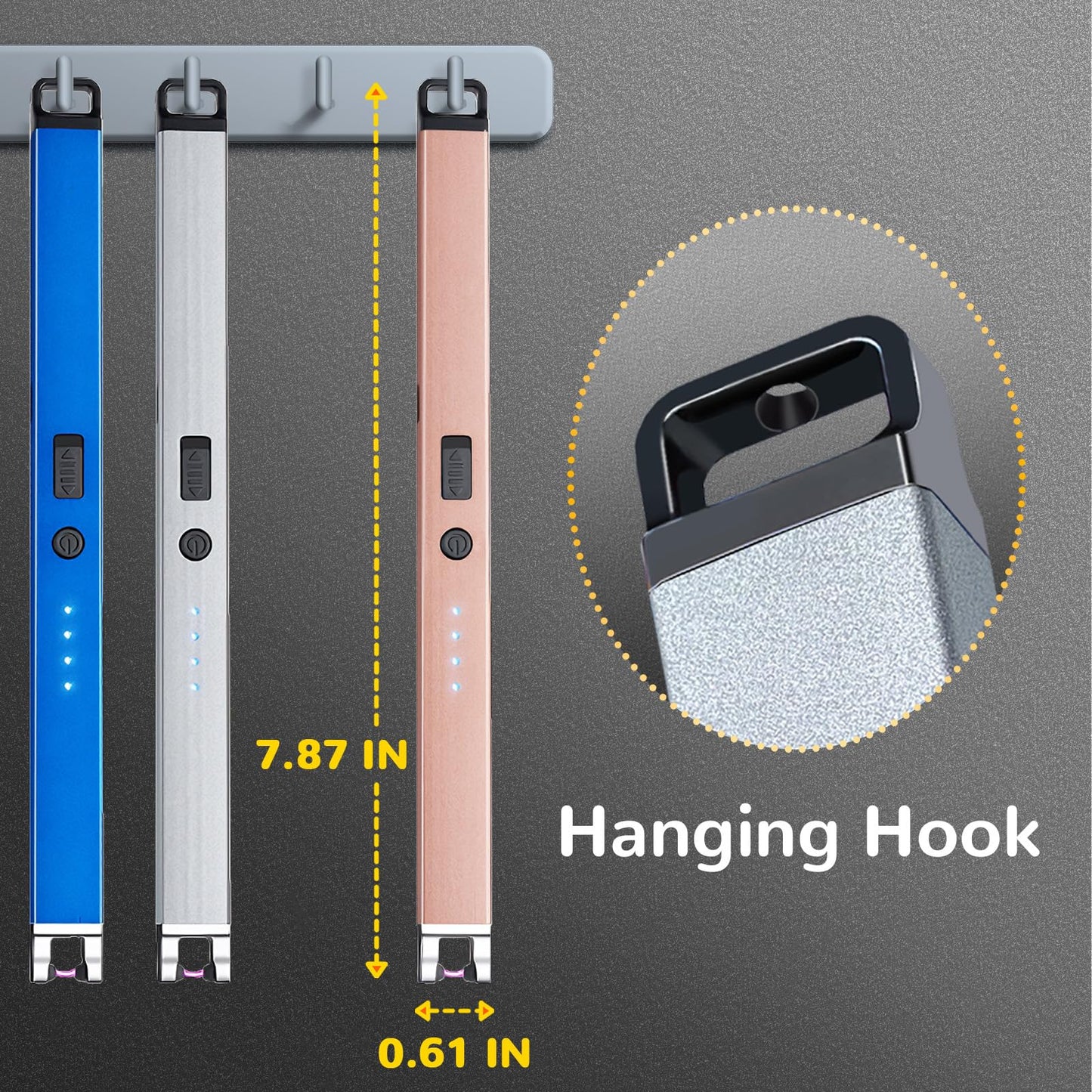 4 Pack Electric Candle Lighter Arc Plasma Windproof Flameless USB Lighter Rechargeable Lighter with Safety Lock for Candle BBQ Camping
