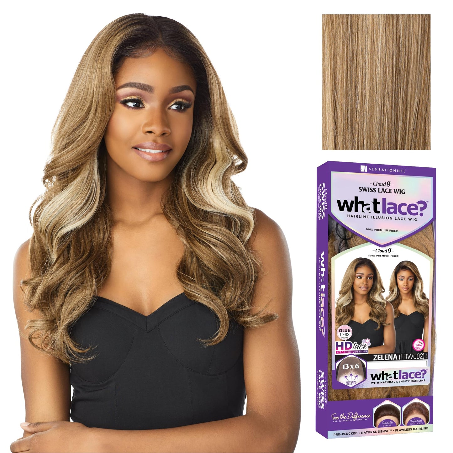 SENSATIONNEL Synthetic Cloud9 What Lace Wig ZELENA FLAMBOYAGE SAND