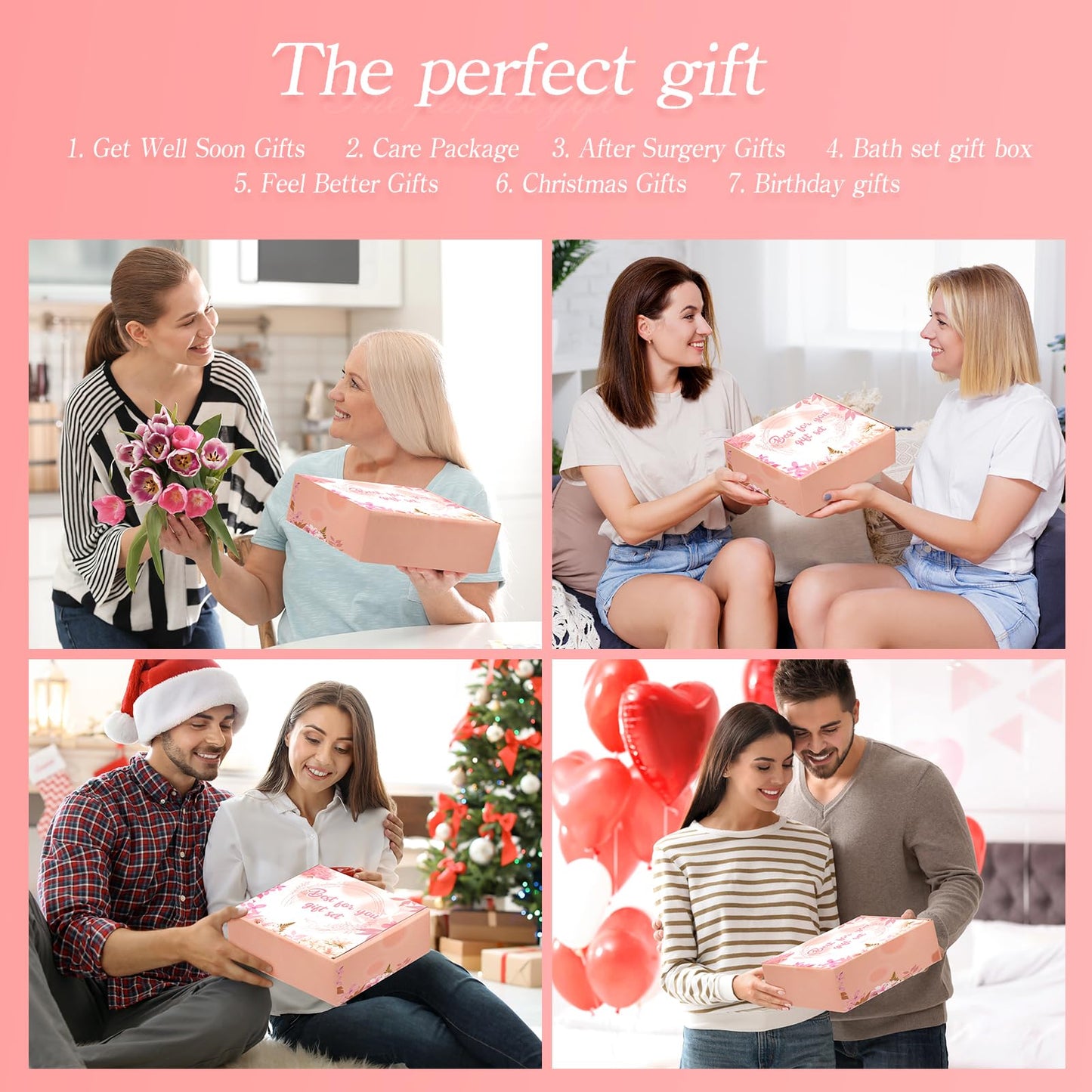 Birthday Gifts Unique for Women Get Well Soon Gifts, Self Care Baskets Bath Set Care Package Thinking of You Gifts Relaxation Gifts for Women Mom Her Friend Wife Grandma w/ Blanket