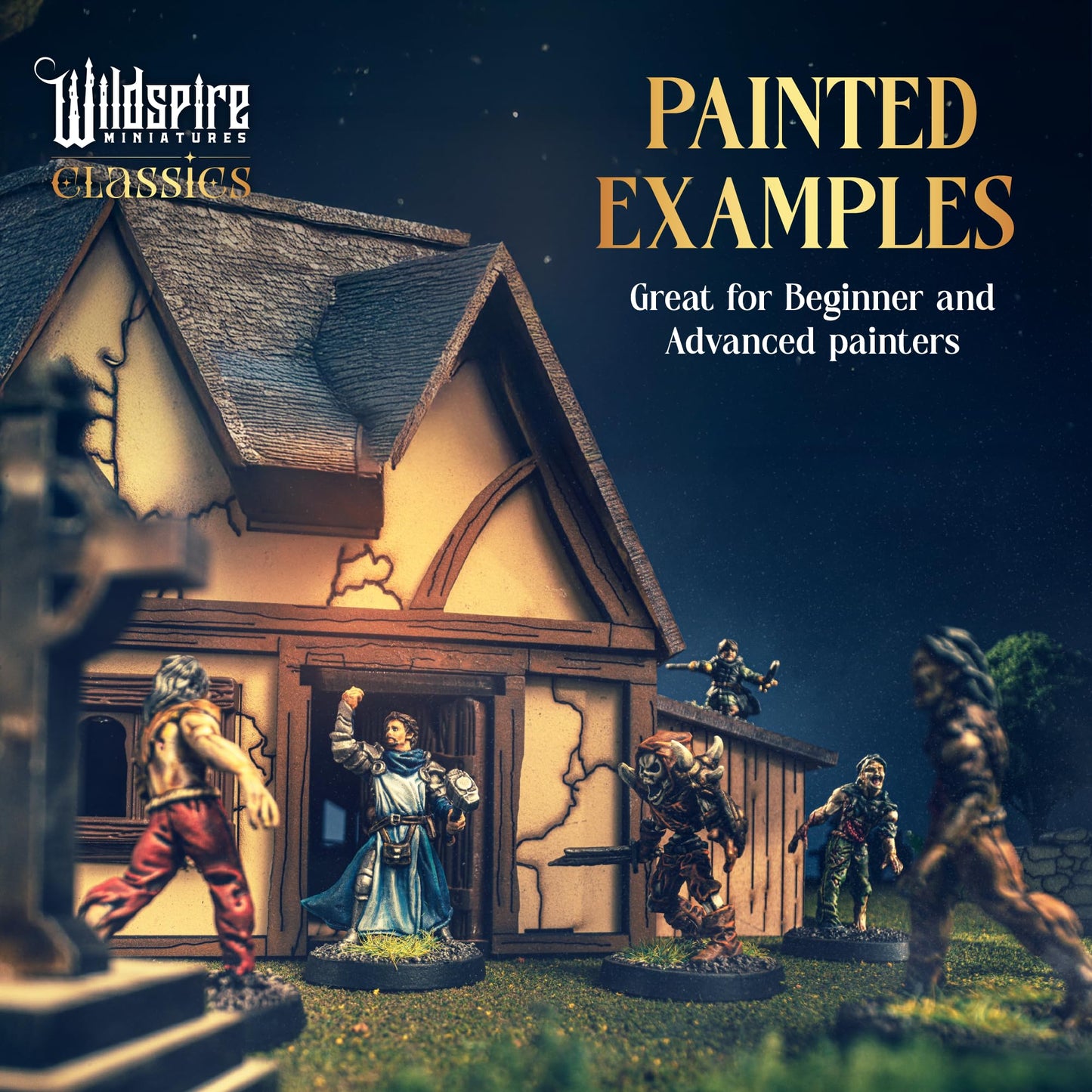 Classic Encounters - Essential Set - 65 Iconic DND Miniatures Bulk Monsters, 28mm, Unpainted Tabletop RPG DND Minis Figures, Dungeons & Dragons D&D Miniatures, Fantasy D&D Figures, Assembled Unprimed