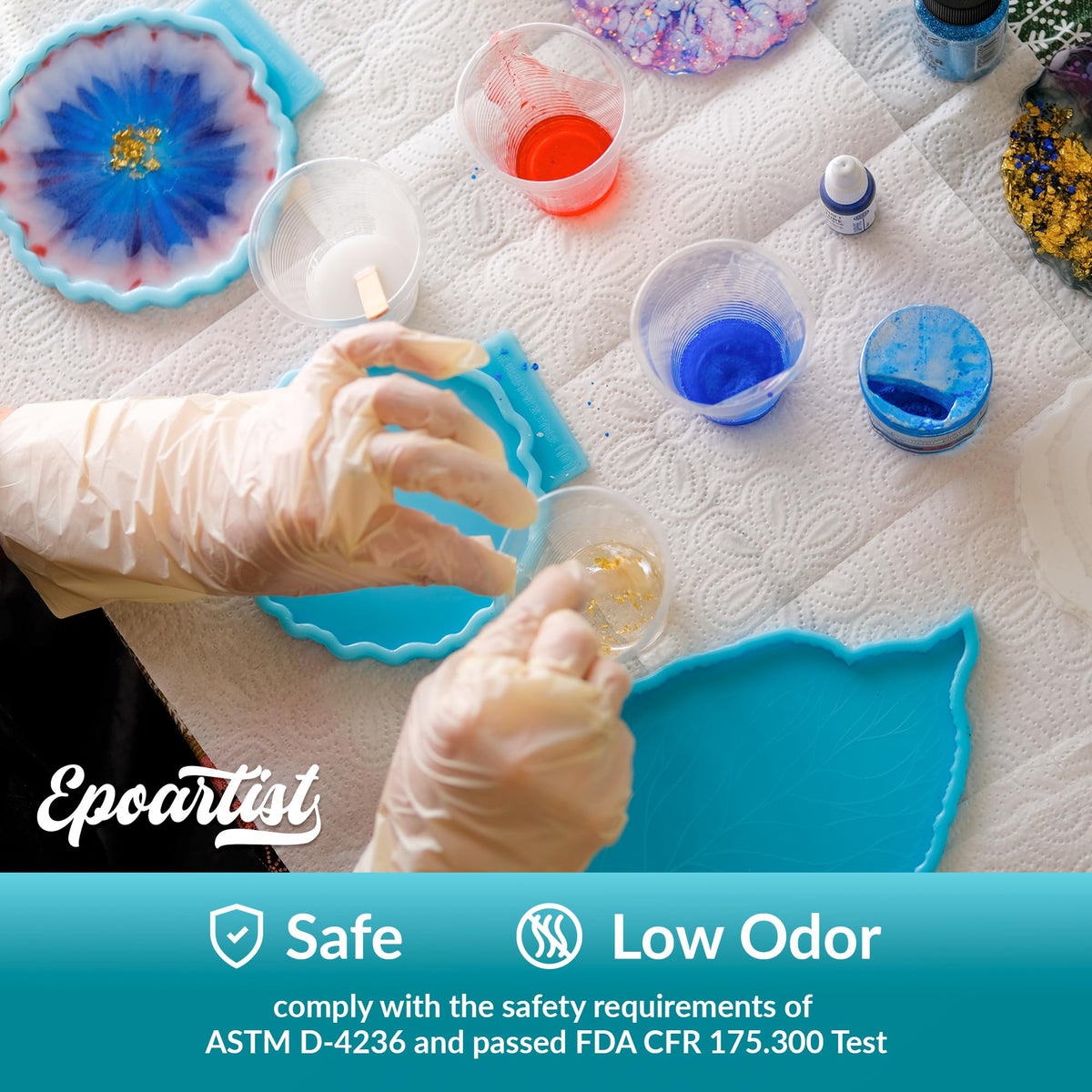 Epoxy Resin 1 Gallon Kit 3.8L Crystal Clear High Gloss Bubble Free Amazing Epoxy for River Table Tabletop Art Craft Jewelry Making Ultra Clear Anti-UV 1 :1 by EPOARTIST (1 Gallon/3.8L)