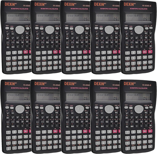 10 Pack Scientific Calculators, 2 Line Engineering Large Display Scientific Calculator Bulk Multi-Function Ideal for Student Teacher Algebra Chemistry Finance Construction Office School Business