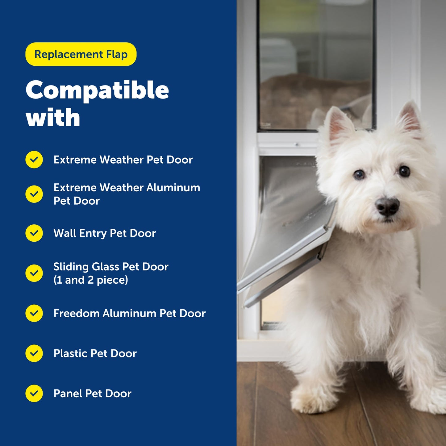 PetSafe Freedom Pet Door Replacement Flap for Dog and Cat Doors, Extra Large, 13 5/8" x 24 3/8"