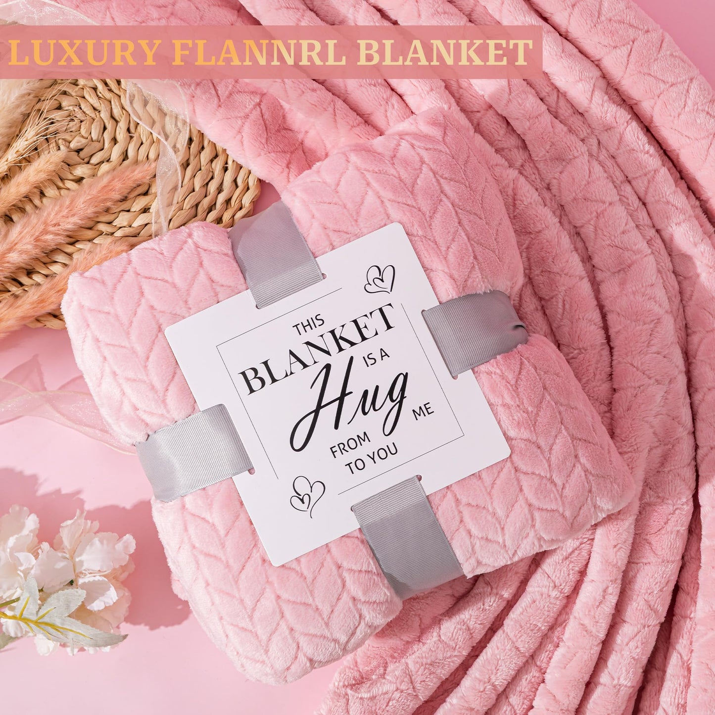 Birthday Gifts Basket for Women,Unique Self Care Relaxation Spa Get Well Soon Gift Box for Her,Thinking of You Set Inspirational Package w/Luxury Blanket,Unique Idea for Mom Sister