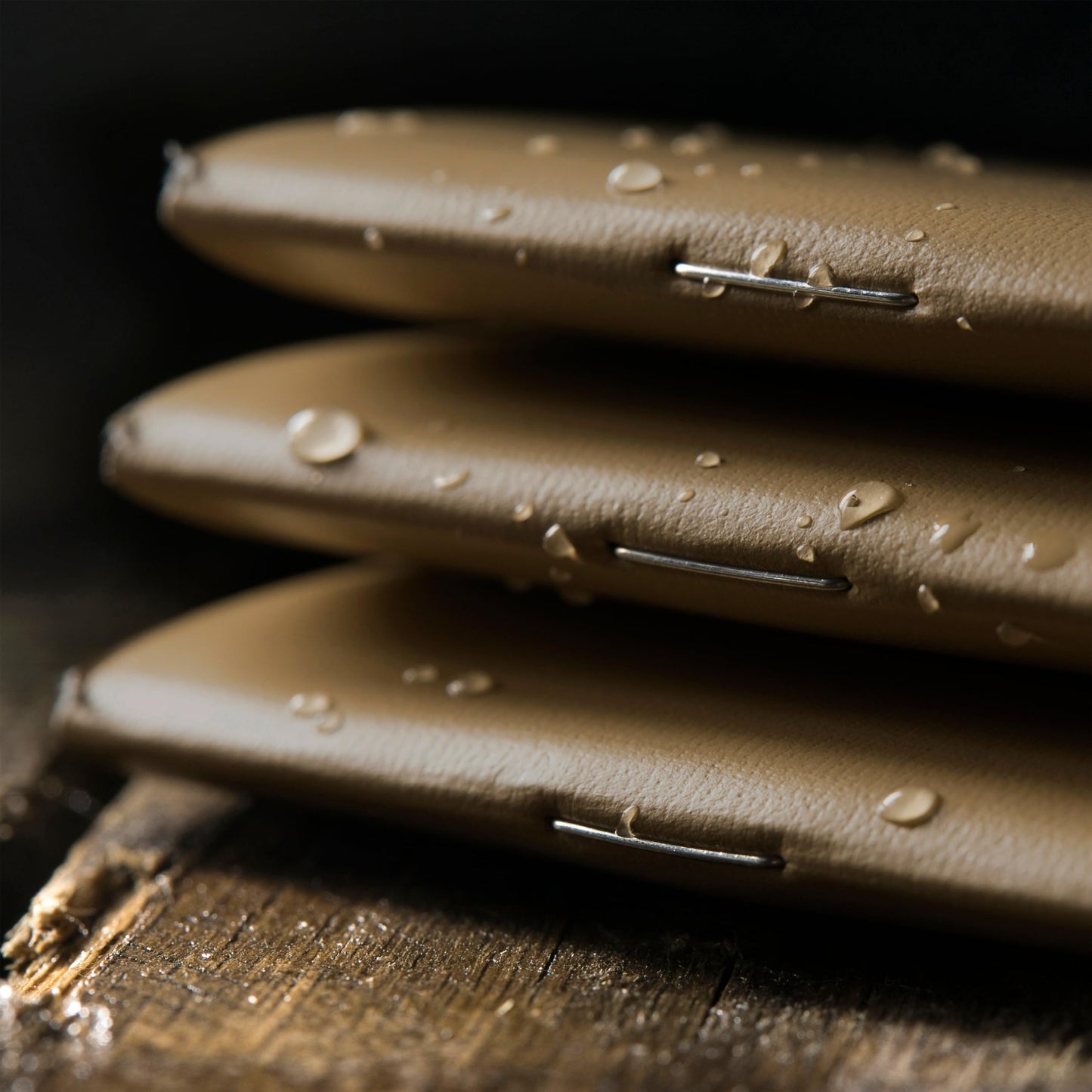 Rite in The Rain Weatherproof Stapled Notebook, 4.625" x 7", Tan Cover, Universal Pattern, 3 Pack (No. 971TFX)