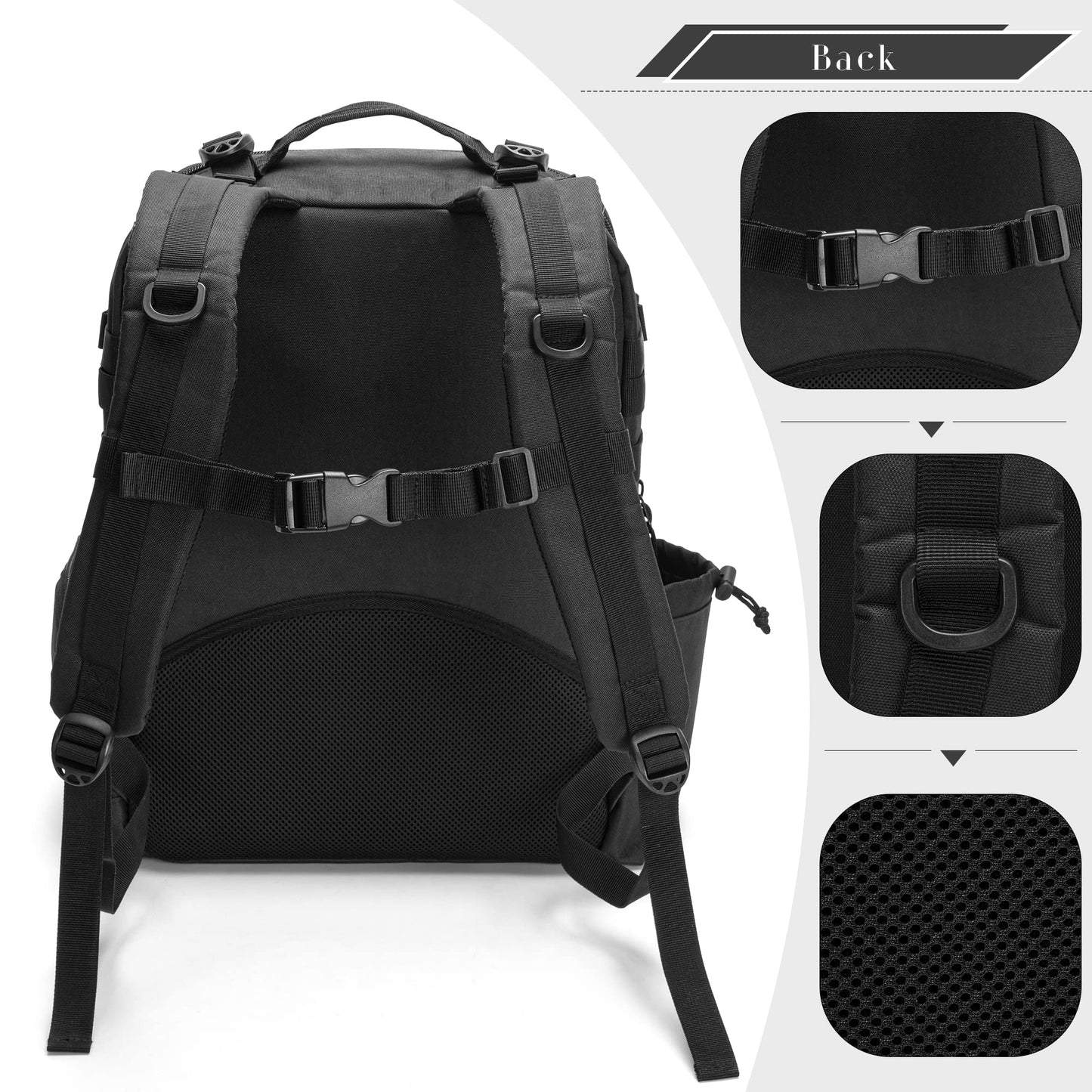 BAFASO Barber Backpack, Travel Barber Bag Holds Barber Styling Tools (Bag Only), Black