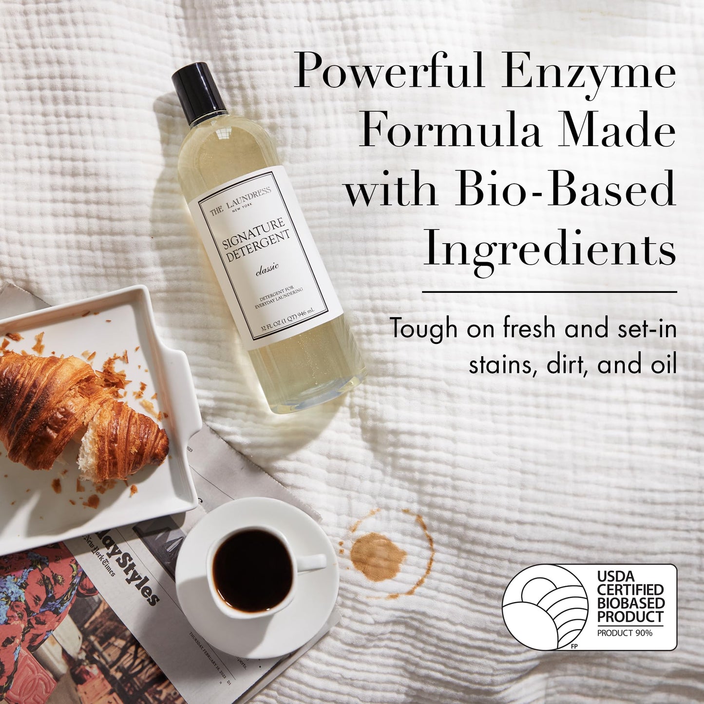 The Laundress Signature Detergent Classic, 32 Fl Oz, Laundry Detergent Liquid, Concentrated, Stain Remover
