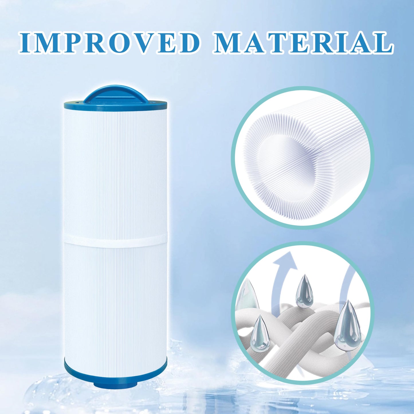 Chryseos Spa Filter Compatible with 4CH-949, PWW50L, Rising Dragon 50, Waterway 50 SF, FC-0172, SD-01143, 817-4050, 2 Pack