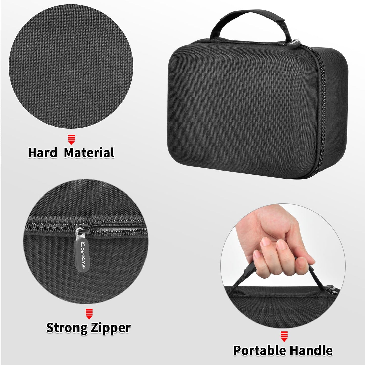 COMECASE Case Compatible with Square Terminal Credit Card Reader, Mobile POS Machine Storage Holder for Terminal Charger and Over 5 Receipt Paper Rolls with Large Accessories Mesh Pocket (Bag Only)