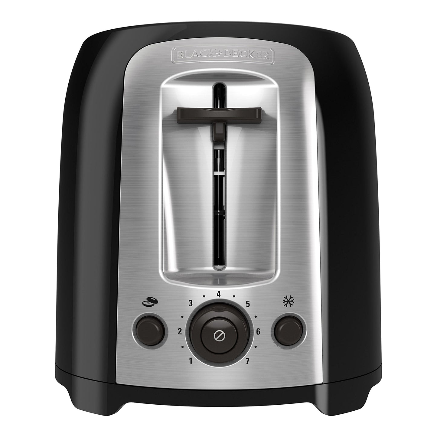 BLACK+DECKER 2-Slice Extra Wide Slot Toaster, Classic Oval, Black with Stainless Steel Accents, TR1278B