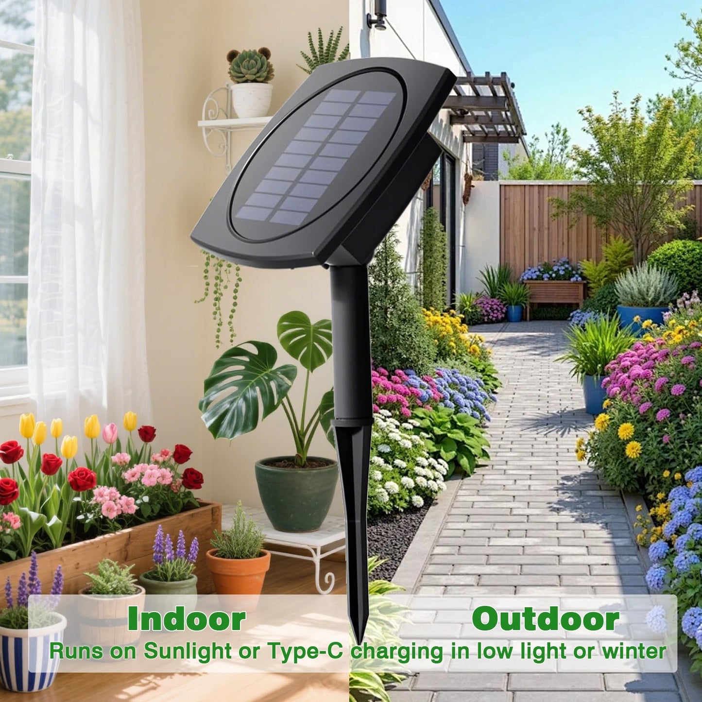 Solar Drip Irrigation System, Auto Watering Kit for 10 Pots, Solar-Powered Plant Watering, 12 Timer Modes, Automatic Garden Watering System for Greenhouse, Balcony & Patio Irrigation System
