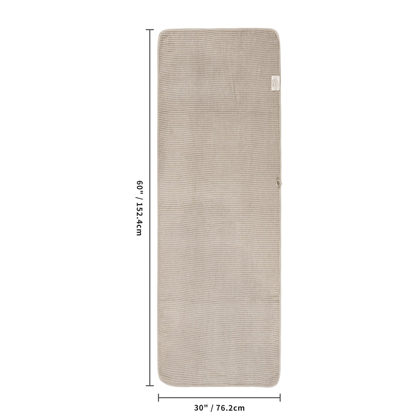 POLYTE 430 GSM Microfiber Oversize Quick Dry Lint Free Bath Towel, 60 x 30 in, 4 Pack (Waffle Weave)