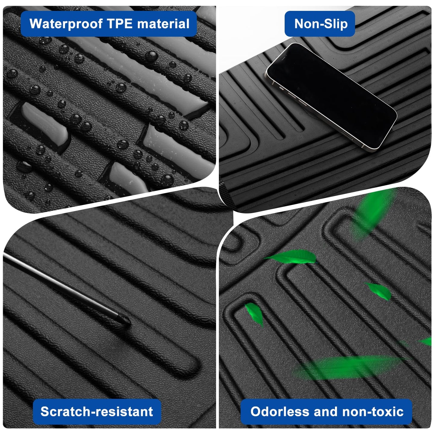 FIILINES Cargo Mat for 2024-2026 Subaru Crosstrek/Impreza Trunk Mat All Weather Waterproof Odorless Trunk Cargo Liner Crosstrek Impreza Accessories Black