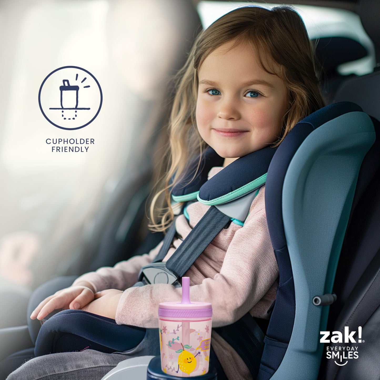 Zak Designs Sesame Street Kelso Toddler Tumblers for Travel or at Home, 15oz 2-Pack Durable Plastic Sippy Cups with Leak-Proof Design is Perfect for Kids (Elmo and Cookie Monster)