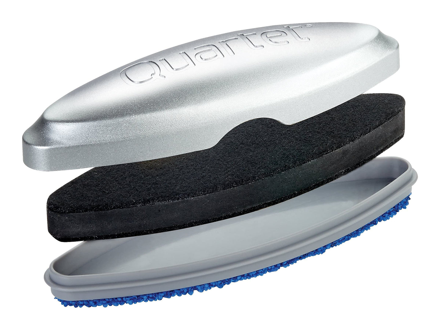 Quartet Glass Board Eraser, Premium, Magnetic, 3-in-1, 6-1/2-Inchx1-3/8-Inch, Silver (SFEB3)