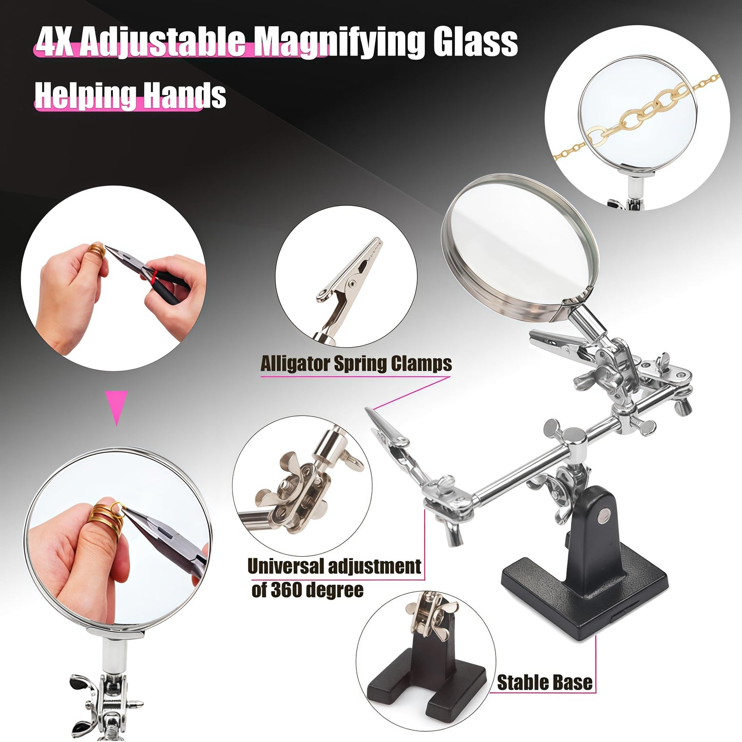 MONVICT Jewelry Making Supplies Kit with Tools, Findings, Chain, Wires, Magnifier, Carry Bag, Adults, 3730 Pieces, 2000 Pcs, Non-Foldable