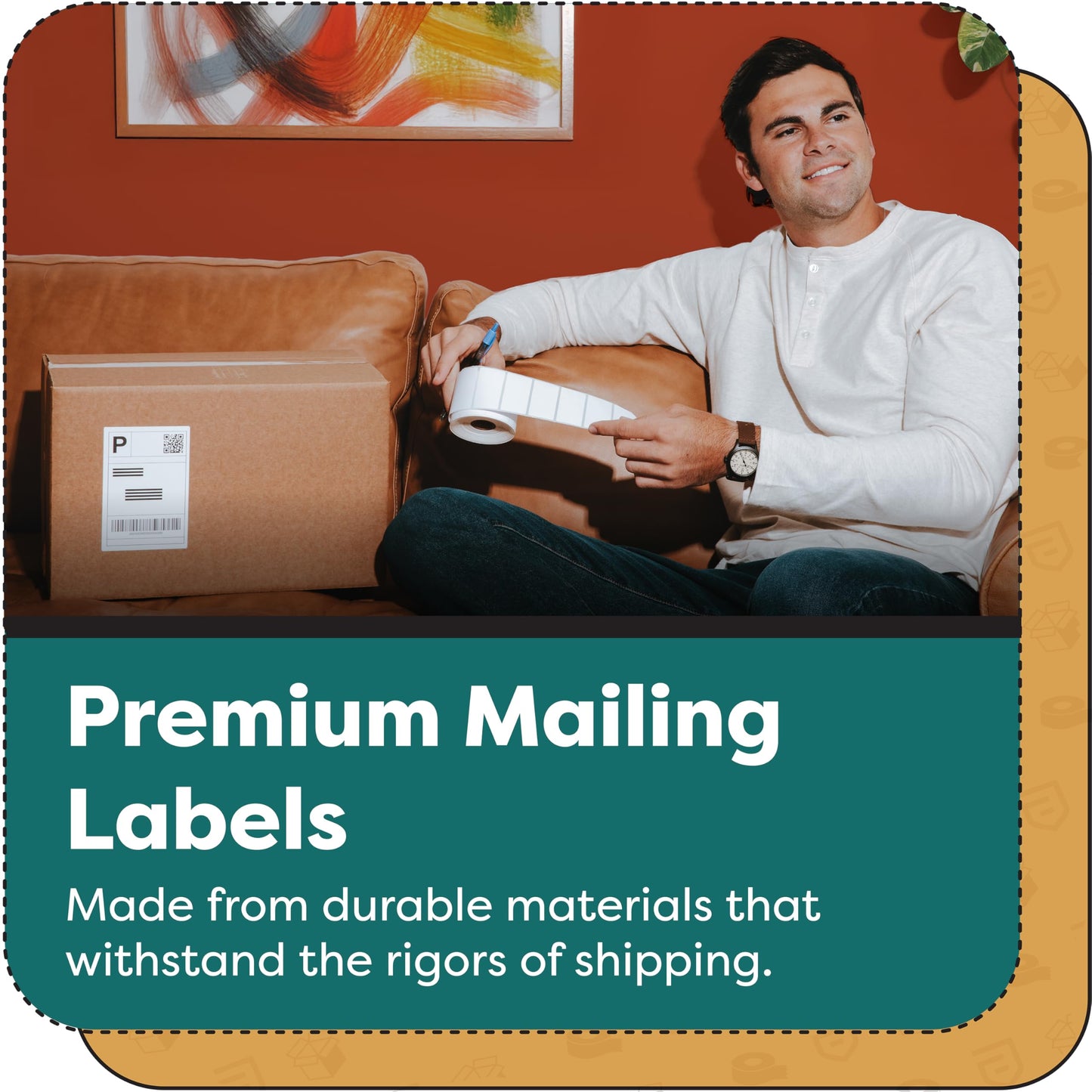 Aegis Adhesives - 2" X 2" Square Direct Thermal Labels (12 Rolls, 700 Labels/Roll) Multipurpose for QR Codes, Barcodes - Perforated, Compatible with Rollo, Zebra, and Other Desktop Label Printers