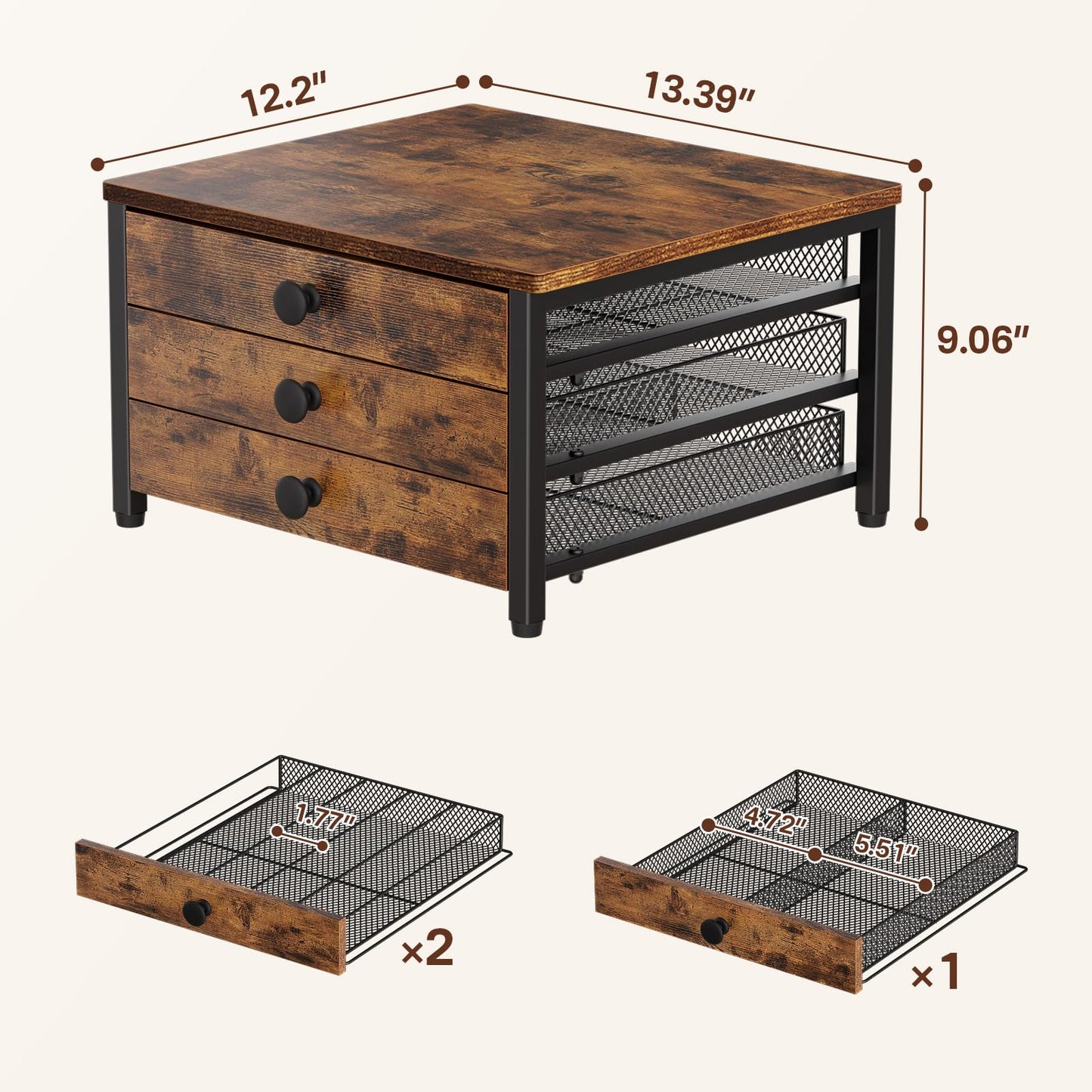 Plaviya Coffee Pod Holder for Counter, 3 Tier Coffee Bar Organizer for K Cup Capsules, 60 Capacity Pods Storage Organizer Cups Capsule with Sliding Baskets for Coffe Bar, Kitchen