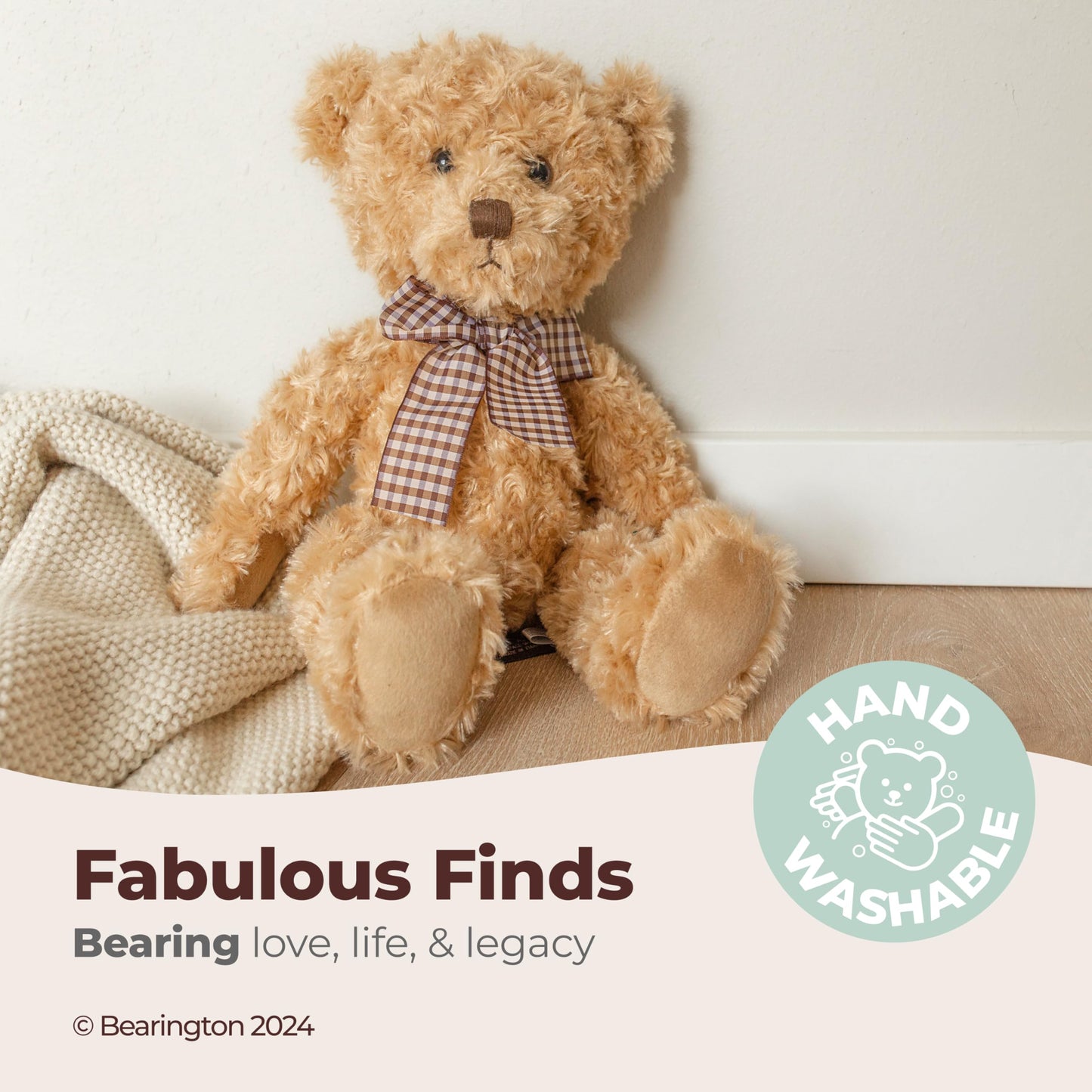 Bearington Theodore Brown Plush Stuffed Animal Teddy Bear, 17 inches